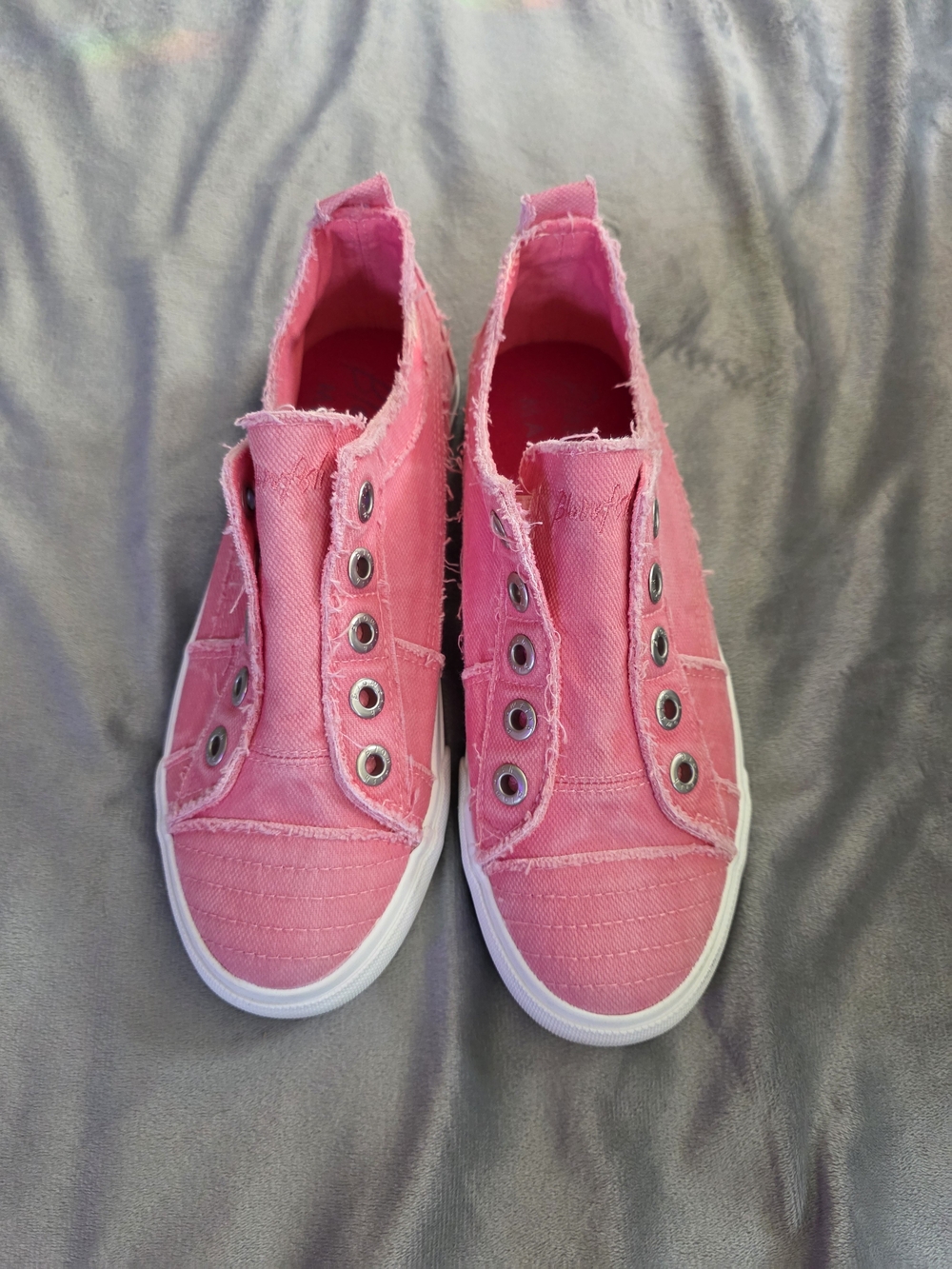Women’s Pink Casual Slip-On Canvas Loafers